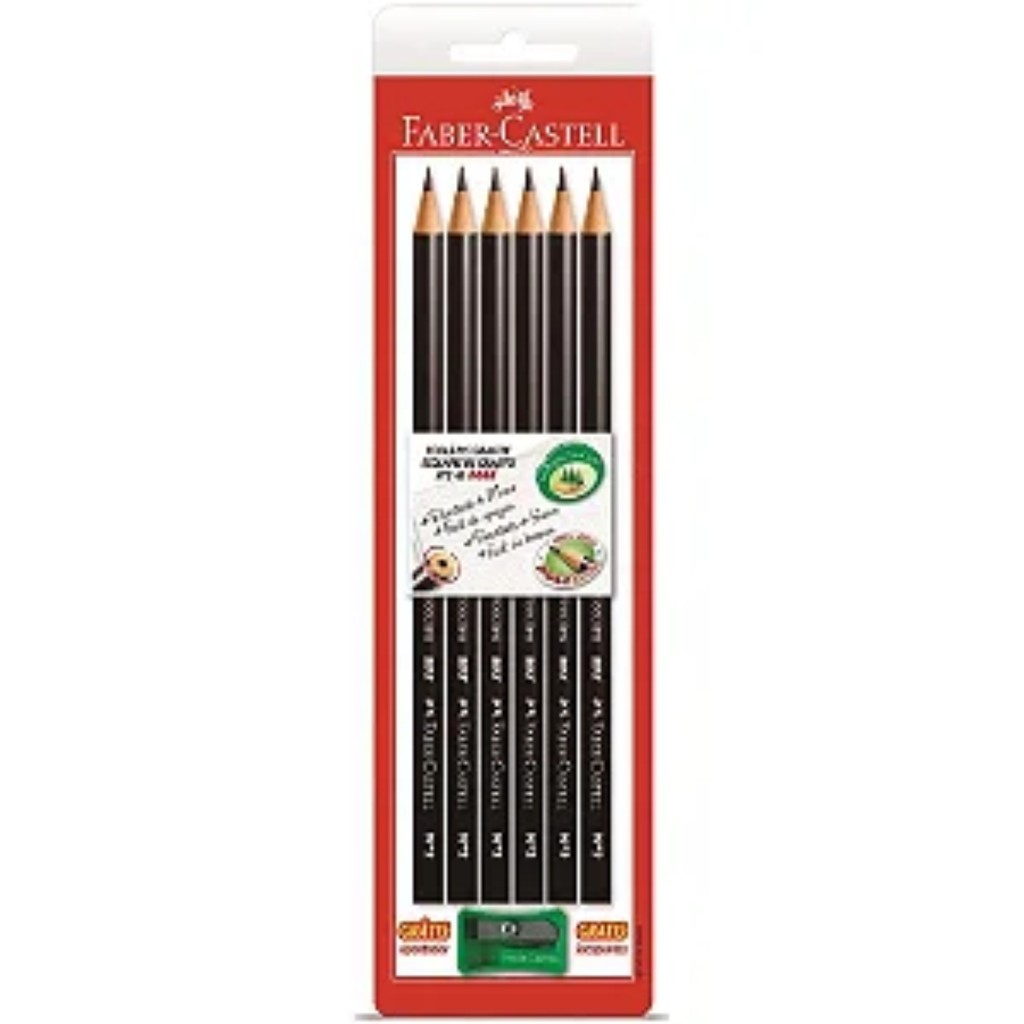 LAPIS PRETO REDONDO 1205 MAX N.2HB BL.C/06 SM/1205AP - FABER-CASTELL