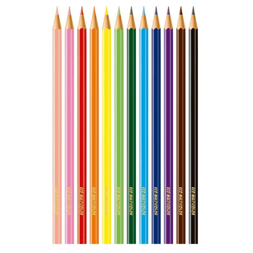 LAPIS DE COR SEXTAVADO MULTICOLOR ECO 12 CORES + 2LP PCT.C/12 11.1200N+2G - FABER-CASTELL