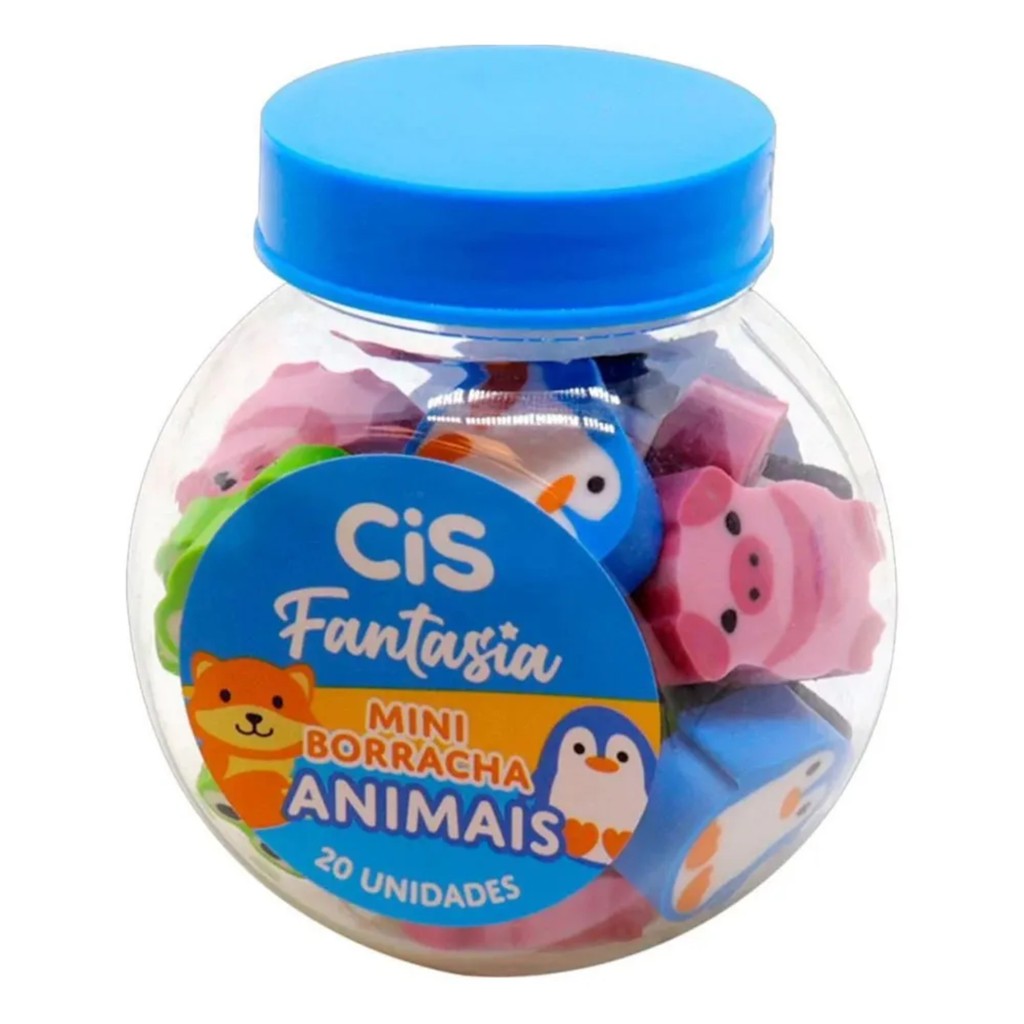 BORRACHA DECORADA CIS FANTASIA MINI ANIMAIS (S) POTE-20 55.3408 - SERTIC