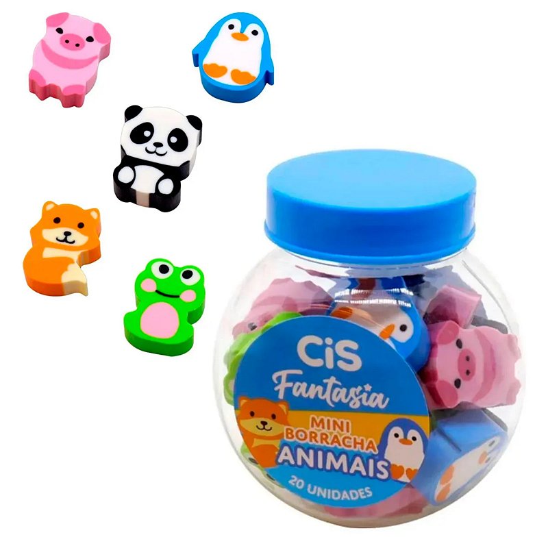 BORRACHA DECORADA CIS FANTASIA MINI ANIMAIS (S) POTE-20 55.3408 - SERTIC