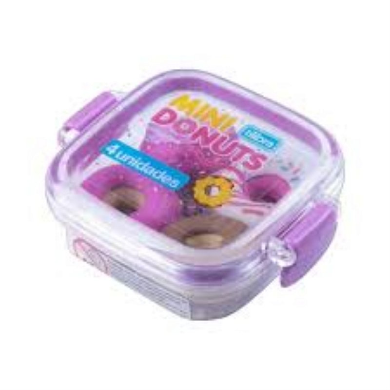 BORRACHA DECORADA MINI DONUTS LANCHEIRA C/4 (S) UNIDADE 345156 - TILIBRA