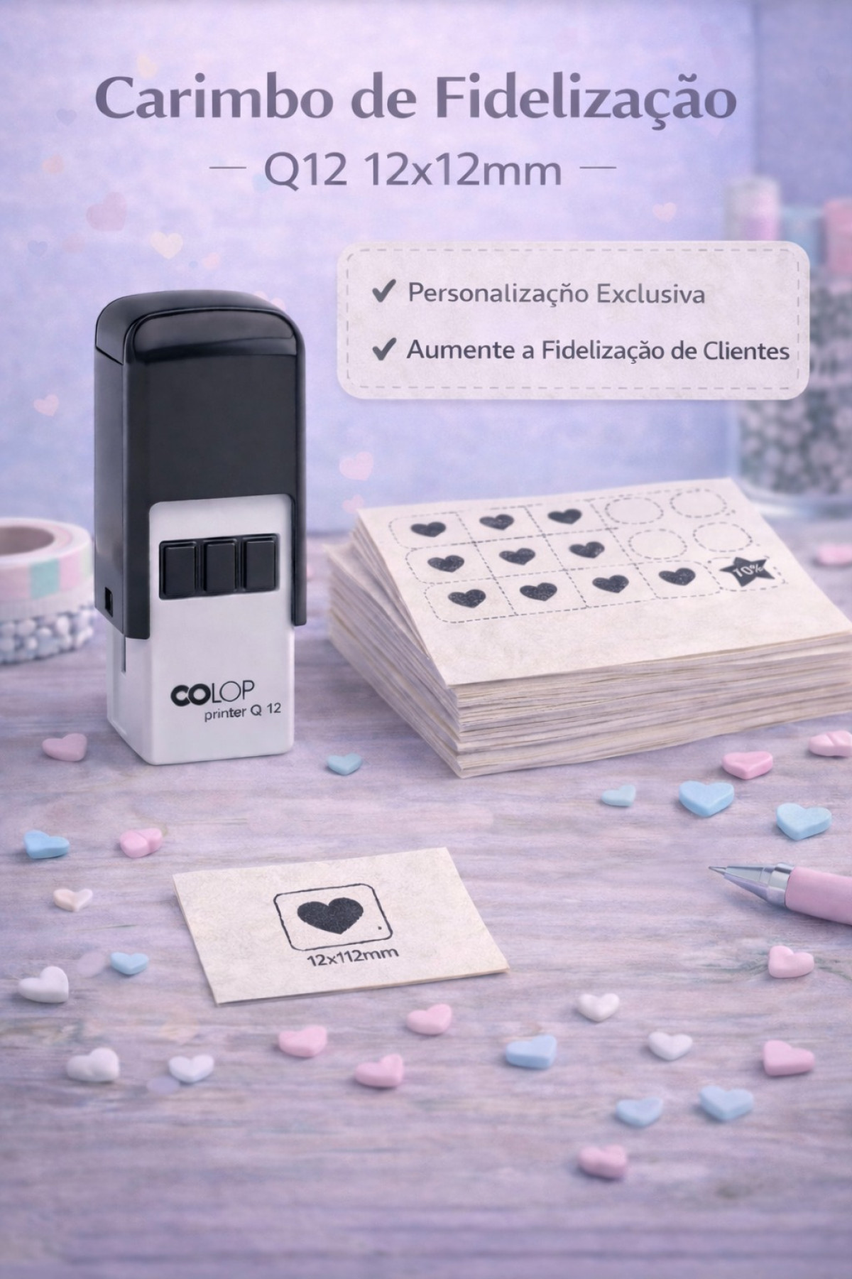 Carimbo Fidelização Colop Printer Q12 12x12mm