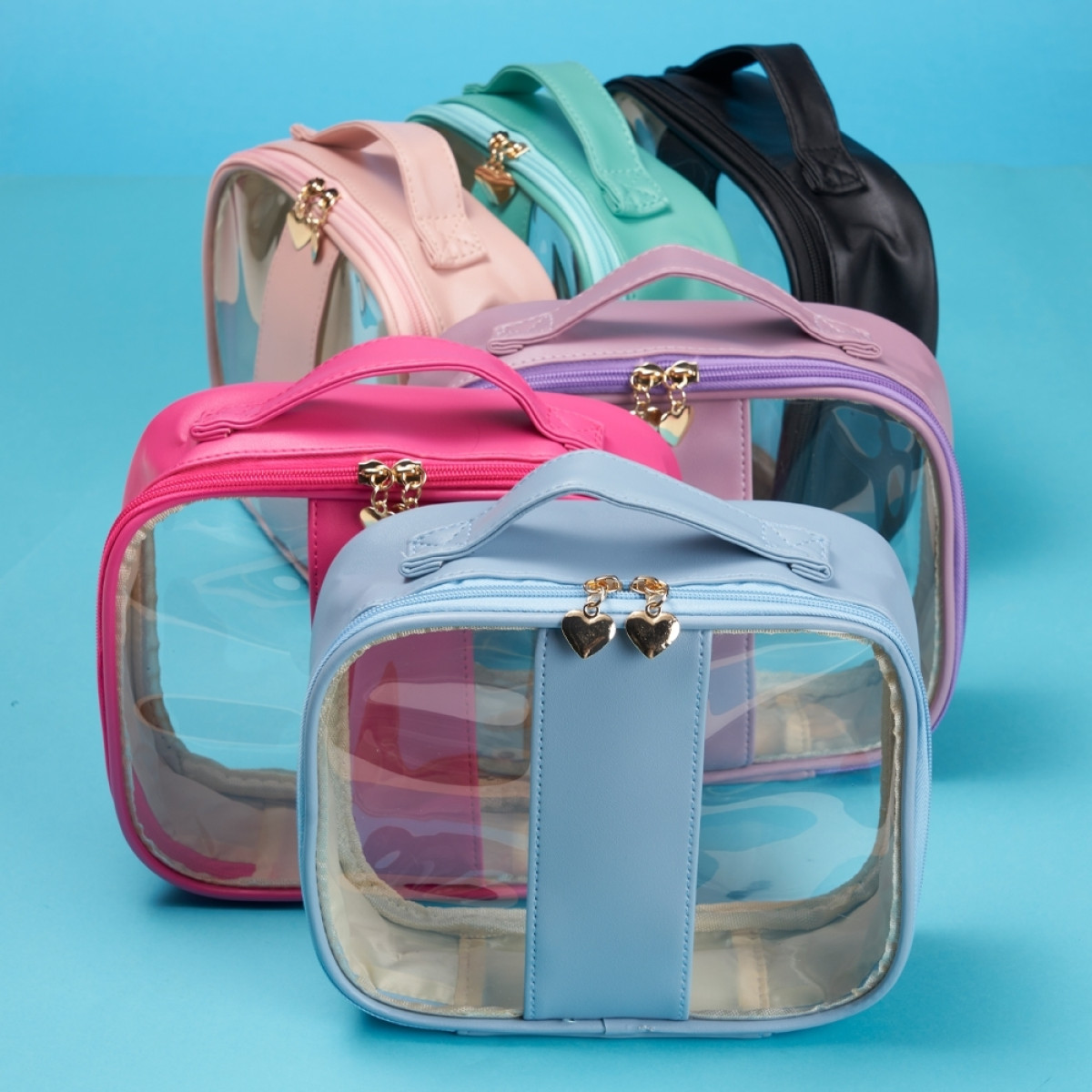 NECESSAIRE EM PVC E PU TAM.M