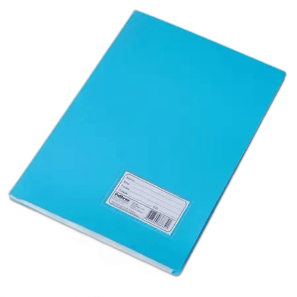 Pasta catálogo Plástica Oficio Azul 50envel. - Polibras