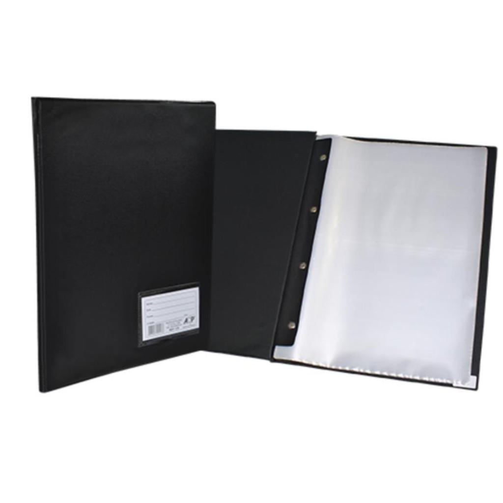 Pasta Catalogo Oficio 50 Envelopes Finos Preta