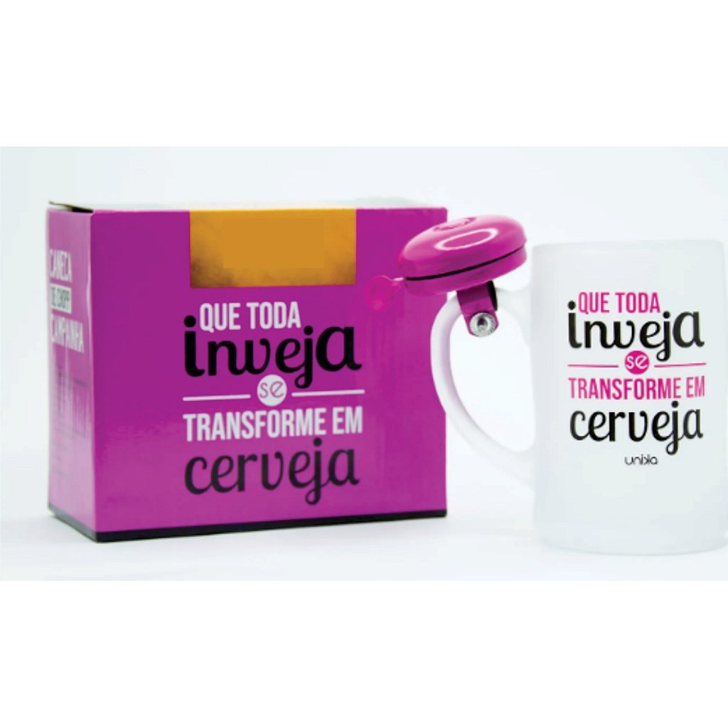 Caneca Campainha 400ml - Que Toda Inveja Se Transforme Em Cerveja