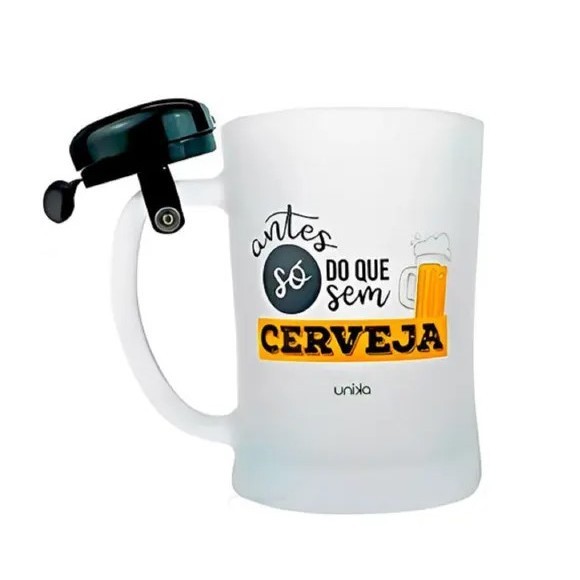 Caneca Campainha 400ml - Antes só do que sem cerveja