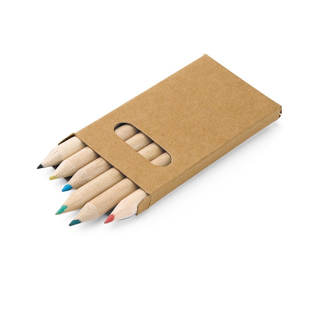 Kit 5 Caixa de cartão com 6 mini lápis de cor (Cópia)