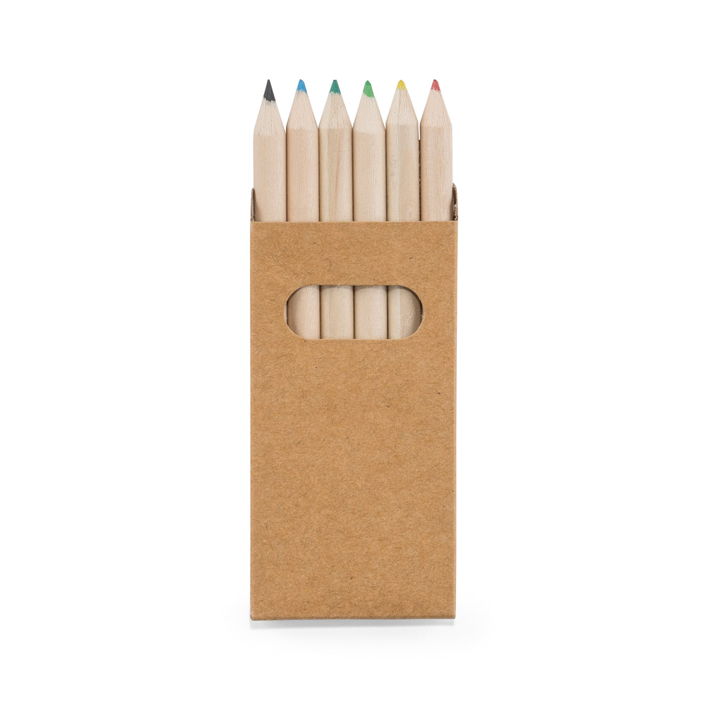 Kit 5 Caixa de cartão com 6 mini lápis de cor (Cópia)