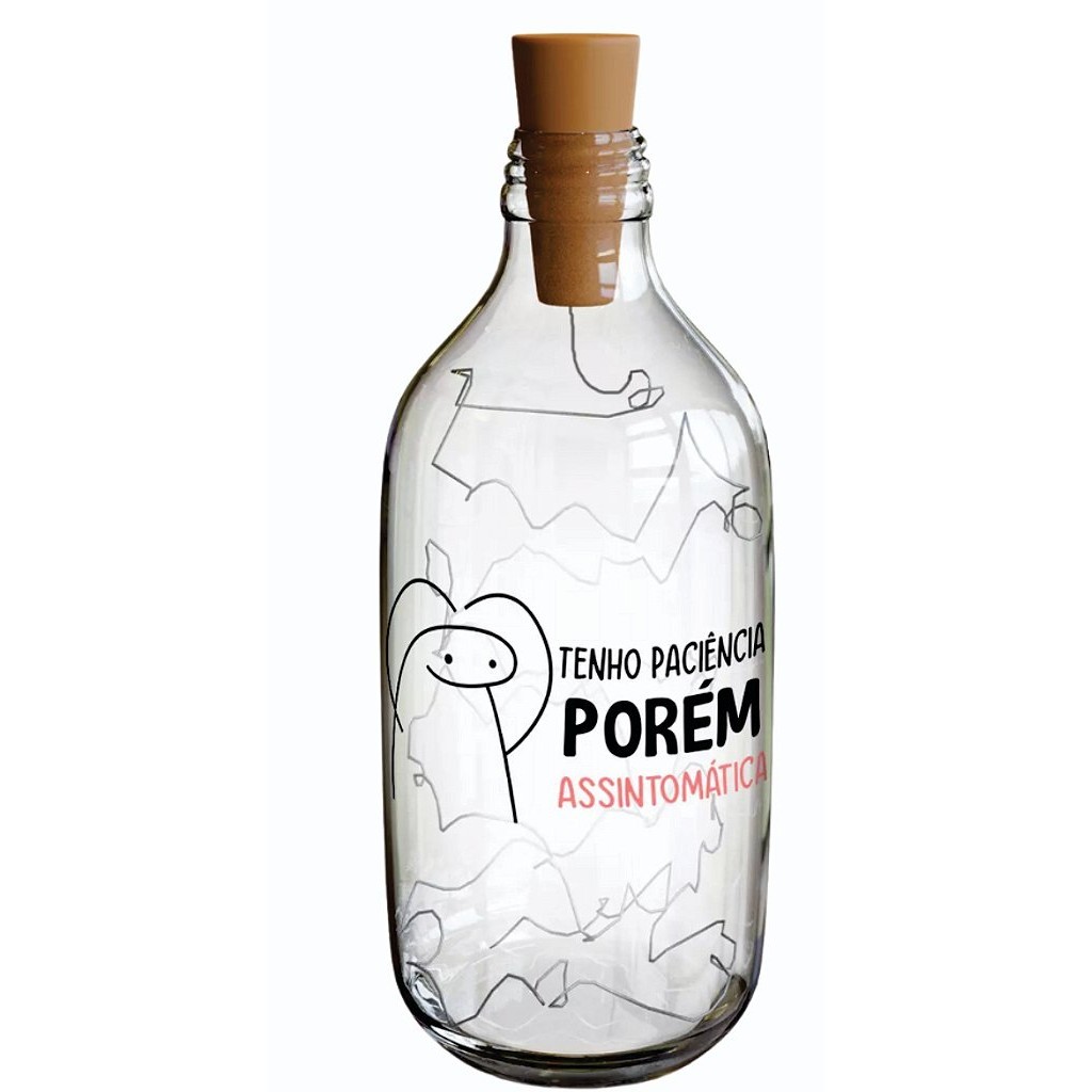 Luminária  Vidro Tenho Paciencia porém, Assintomática 500ml