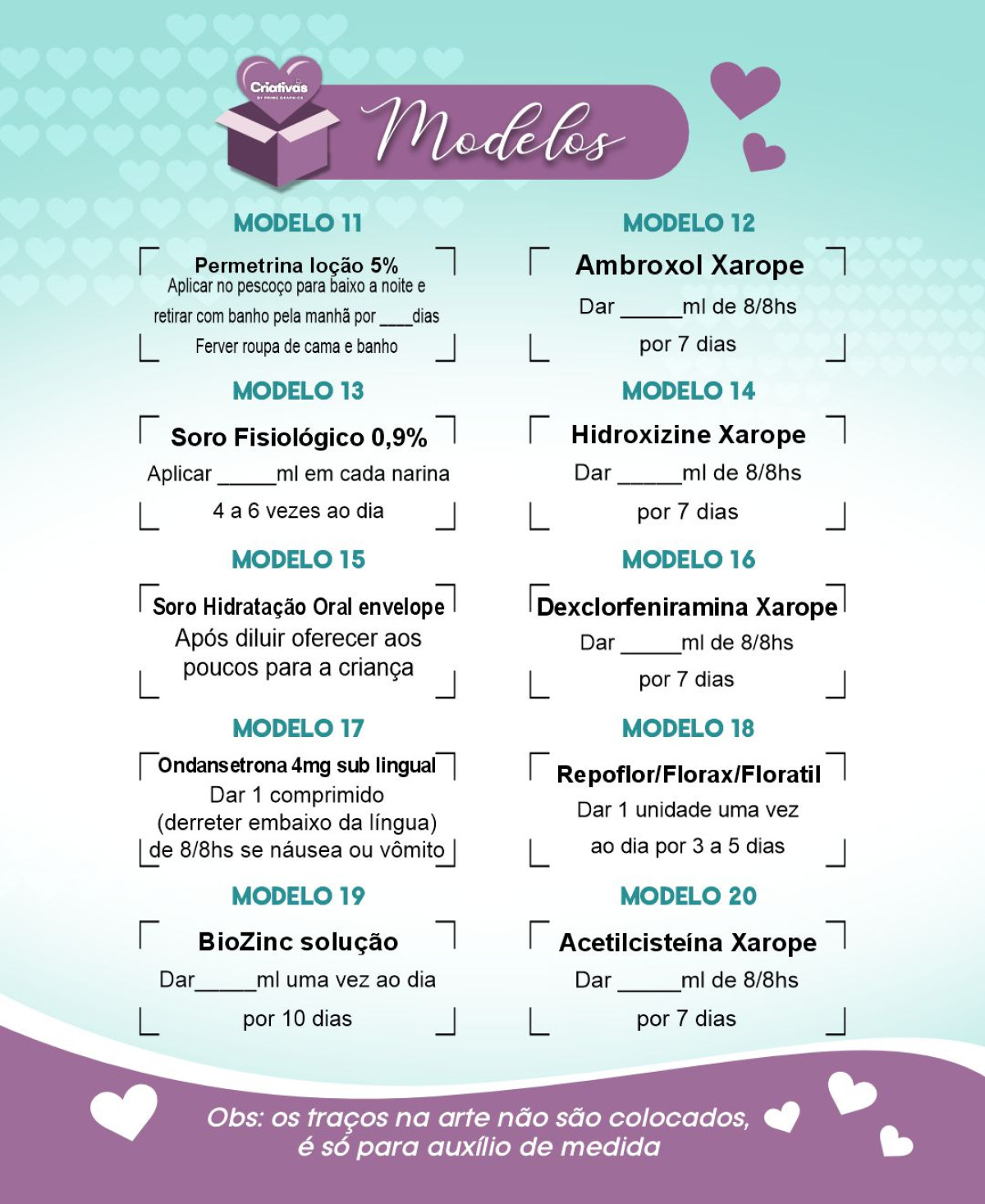 Kit 10 unidades Carimbos personalizados para Médico