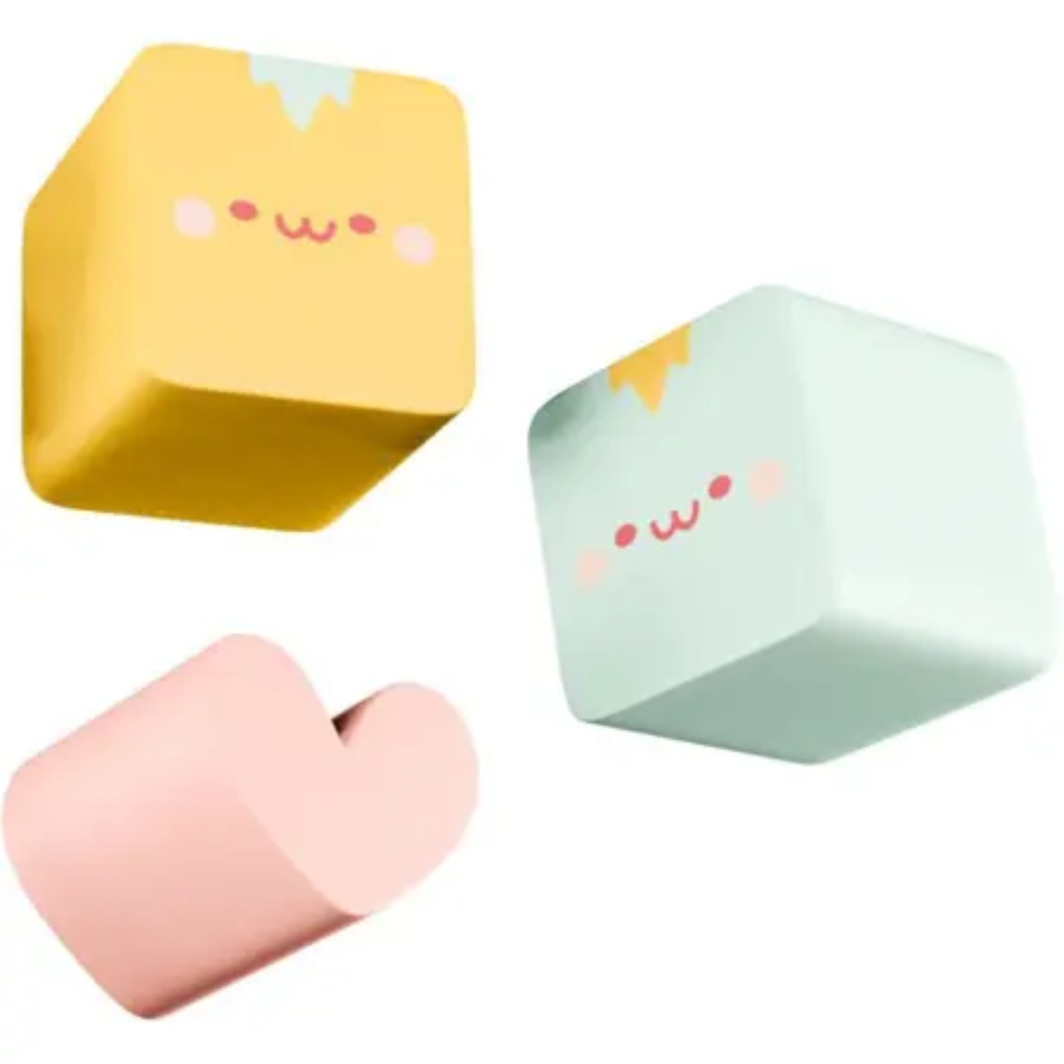 BORRACHA DECORADA CIS CUBINHOS 2 MODELOS 4 CORES BLISTER 5.7398 - SERTIC