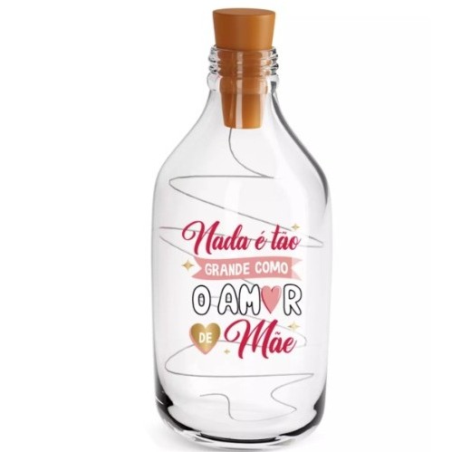 Luminária Bojuda Vidro Amor de Mãe 500ml