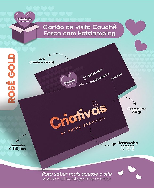 Cartão de Visita Hot Stamping