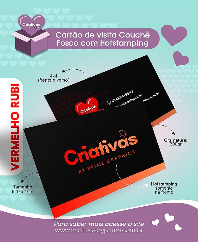 Cartão de Visita Hot Stamping