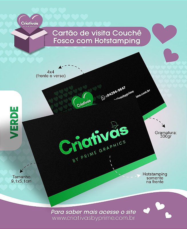 Cartão de Visita Hot Stamping