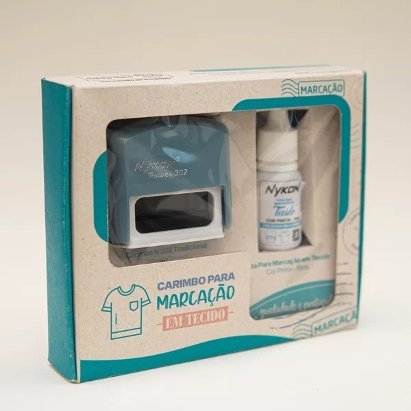 Kit Carimbo Tecido Verde Pastel