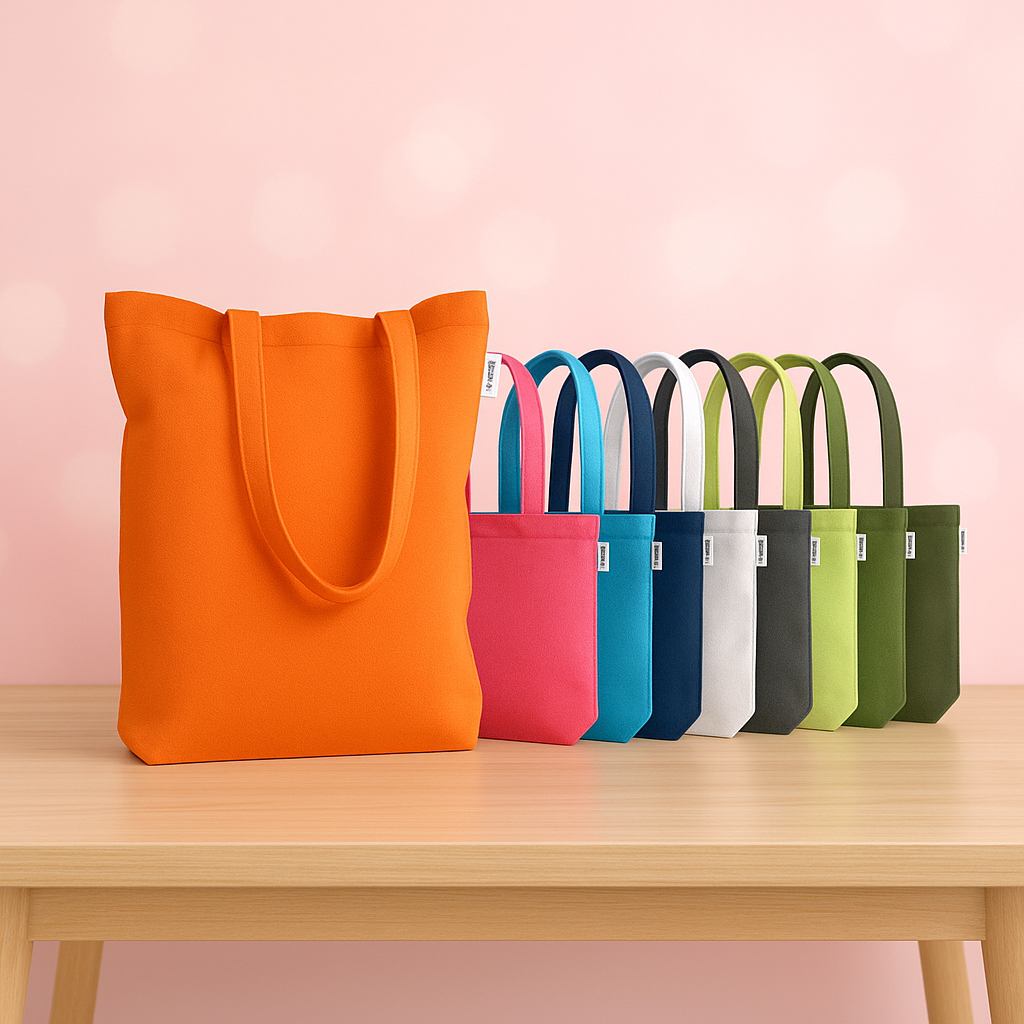 Sacola em 50% algodão, 30% algodão reciclado e 20% poliéster reciclado (220 g/m²) - Ref: 102