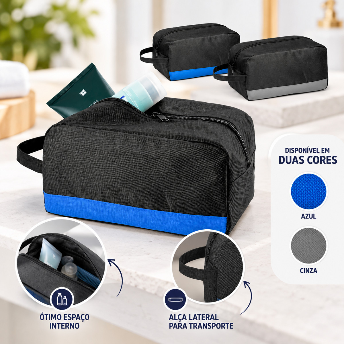 Bolsa de cosméticos em 600D