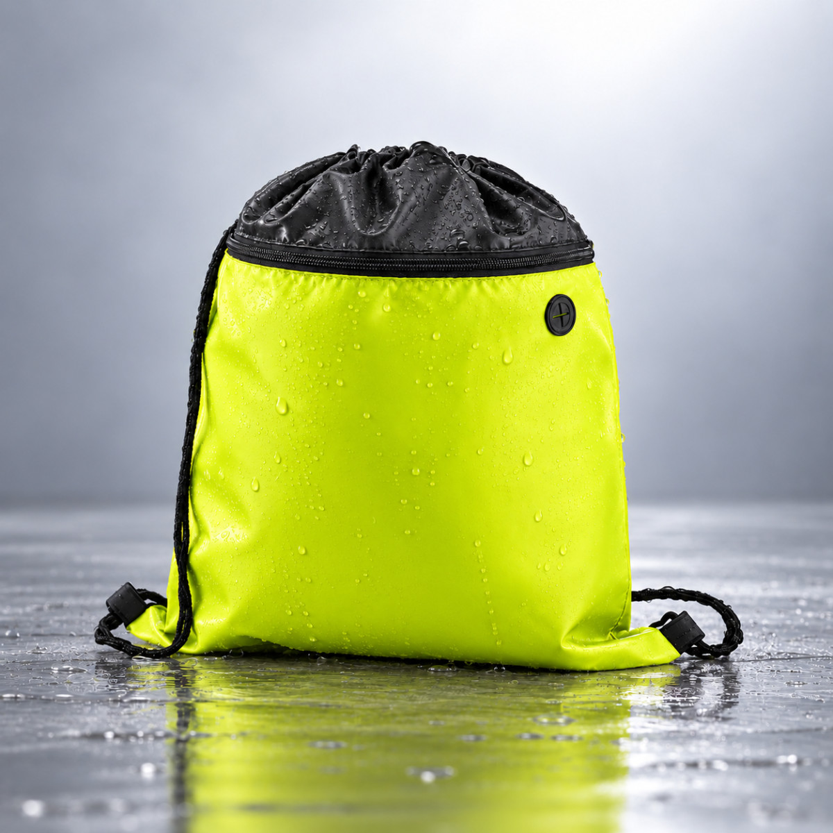 Saco tipo mochila em 210D com bolso frontal