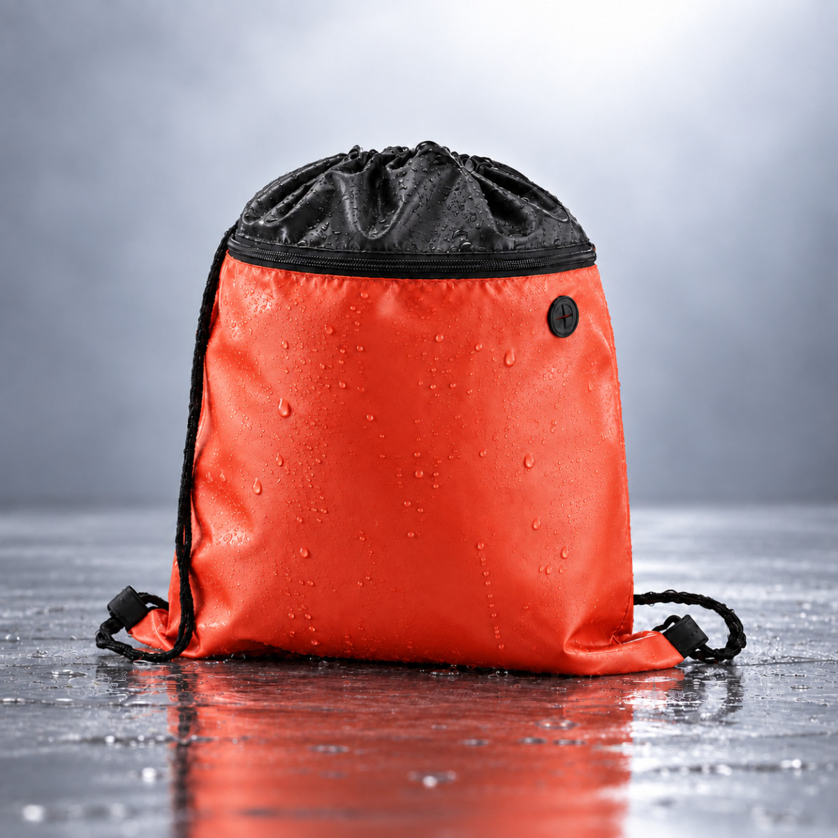 Saco tipo mochila em 210D com bolso frontal