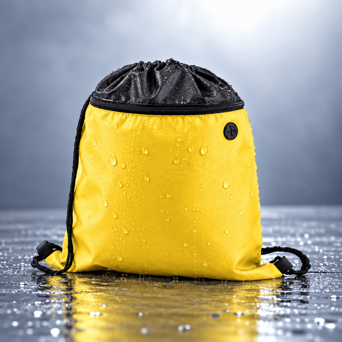 Saco tipo mochila em 210D com bolso frontal