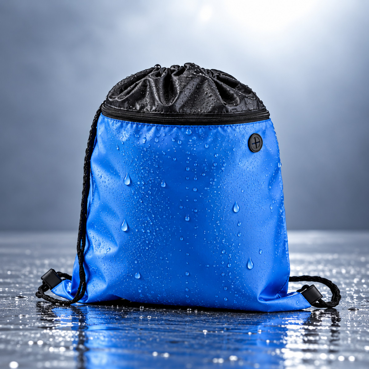 Saco tipo mochila em 210D com bolso frontal