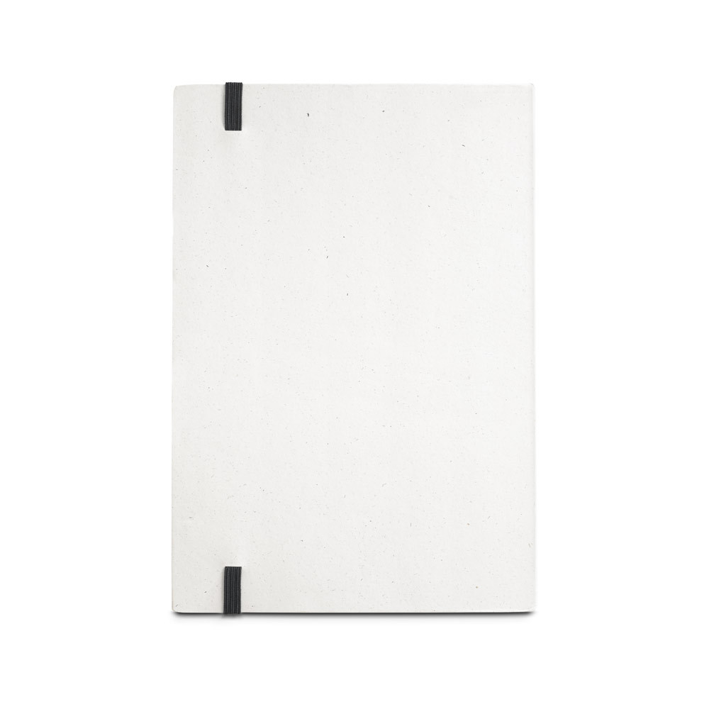 Caderno A5,produzido através de pacotes de leite reciclados com folhas pautadas recicladas, com 160 páginas pautadas recicladas - Ref: 103