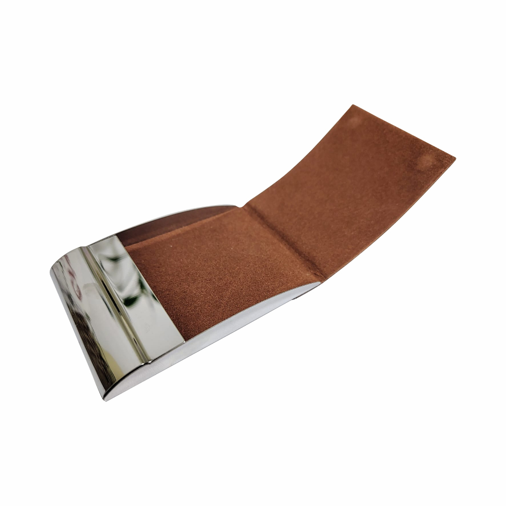 Porta cartões em metal e couro sintético - Ref: 103