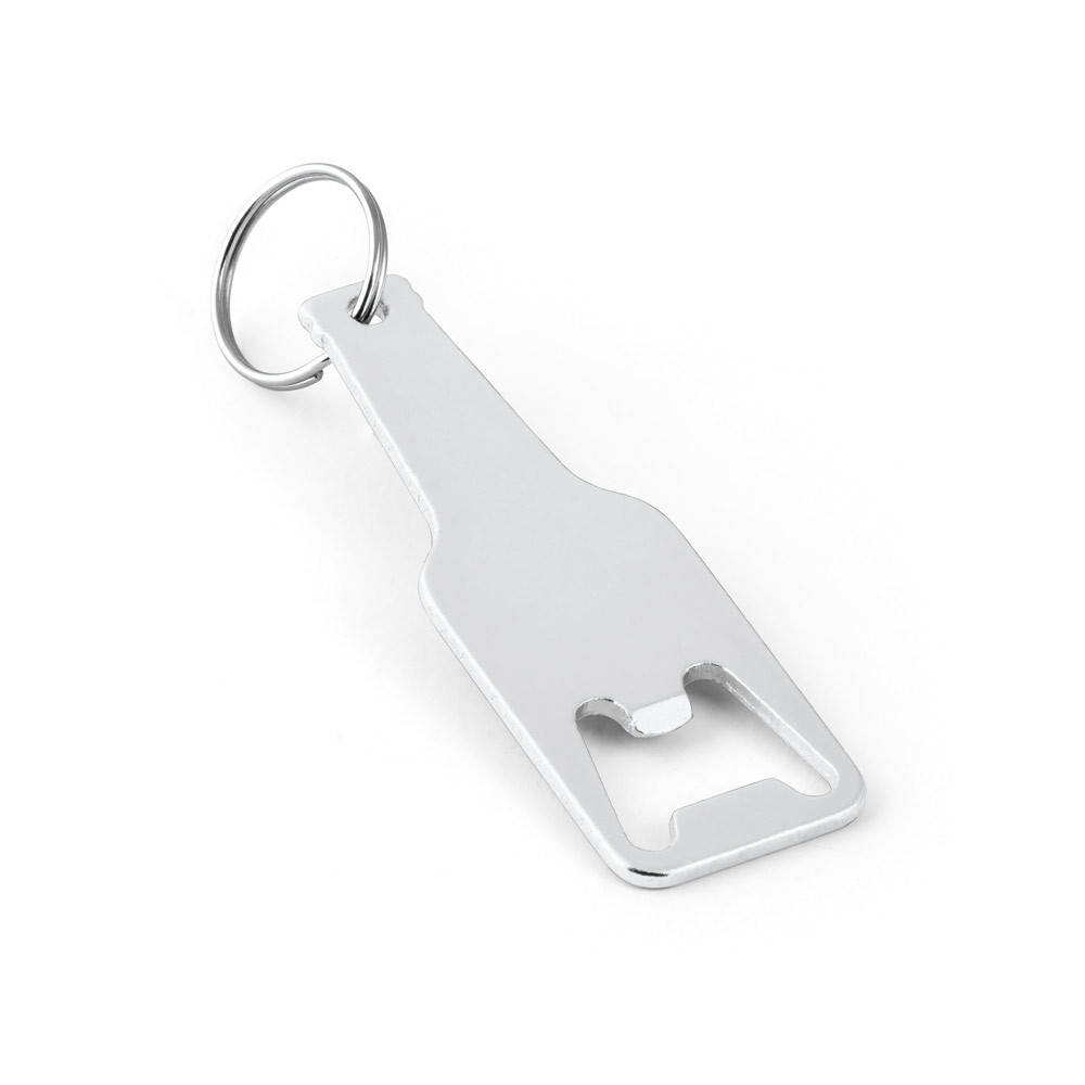 Chaveiro em alumínio com abridor de garrafas - Ref: 103