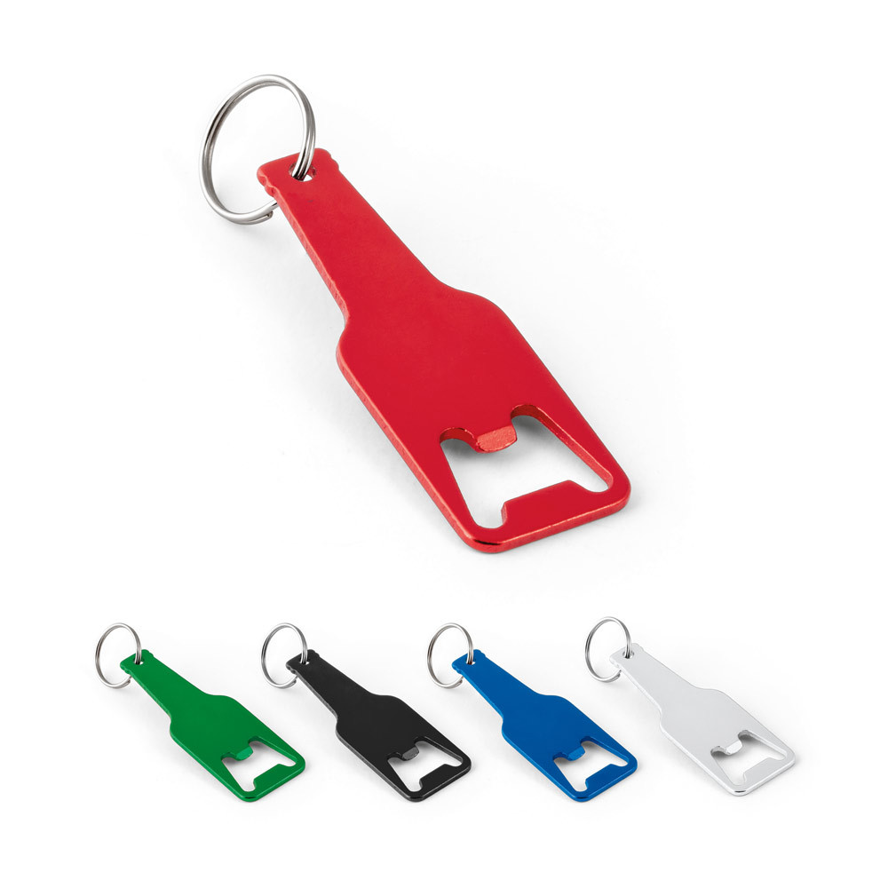 Chaveiro em alumínio com abridor de garrafas - Ref: 103
