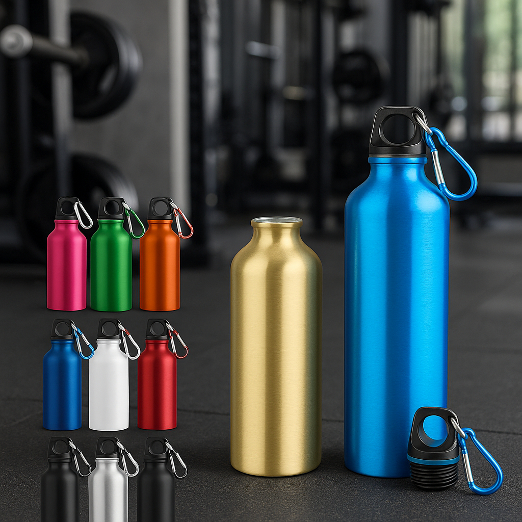 Squeeze em alumínio com mosquetão 530 mL - Ref: 102