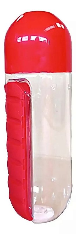 Garrafa Squeeze Porta Comprimidos Organizador Remédio Semana