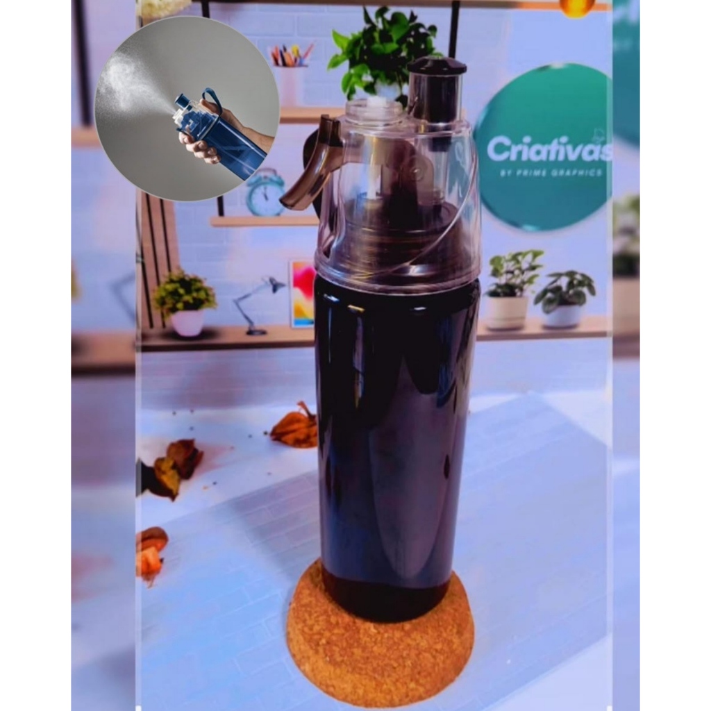 Squeeze 600ml com Tampa Push-Pull e Vaporizador