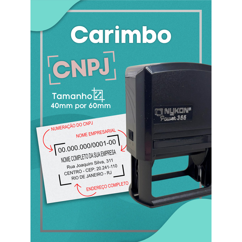 Carimbo CNPJ Marca Nykon 355