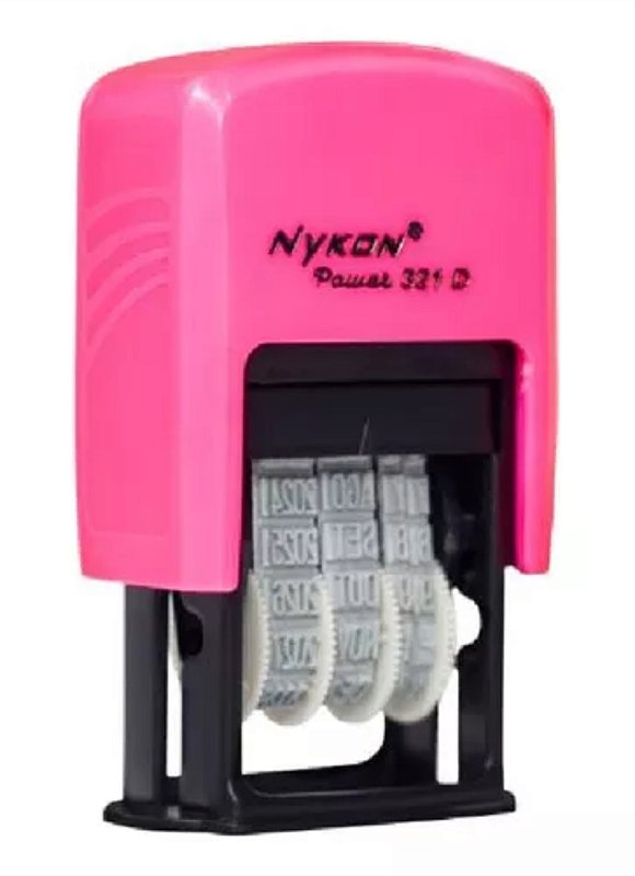 CARIMBO AUTOMÁTICO DATADOR N321DP NYKON COM TEXTO 5X25MM