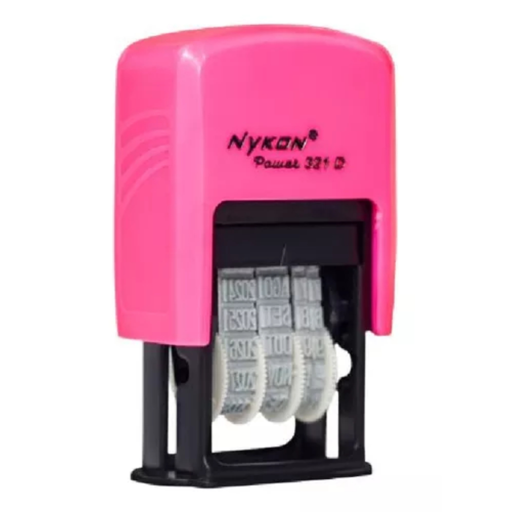 CARIMBO AUTOMÁTICO DATADOR N321DP NYKON COM TEXTO 5X25MM