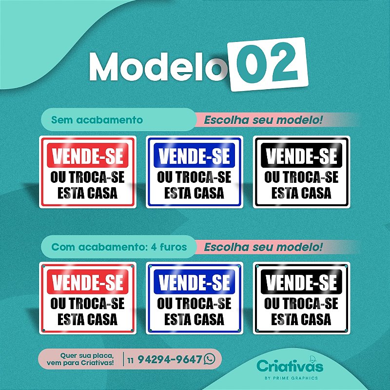 Placa Vende-Se em Ps 1mm