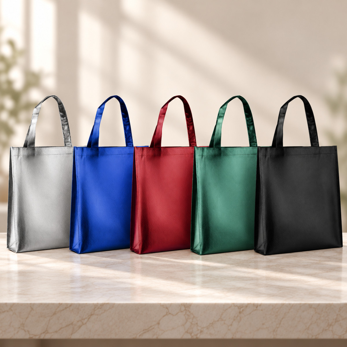 Sacola em TNT Laminado 90g/m² (34x35x8cm)