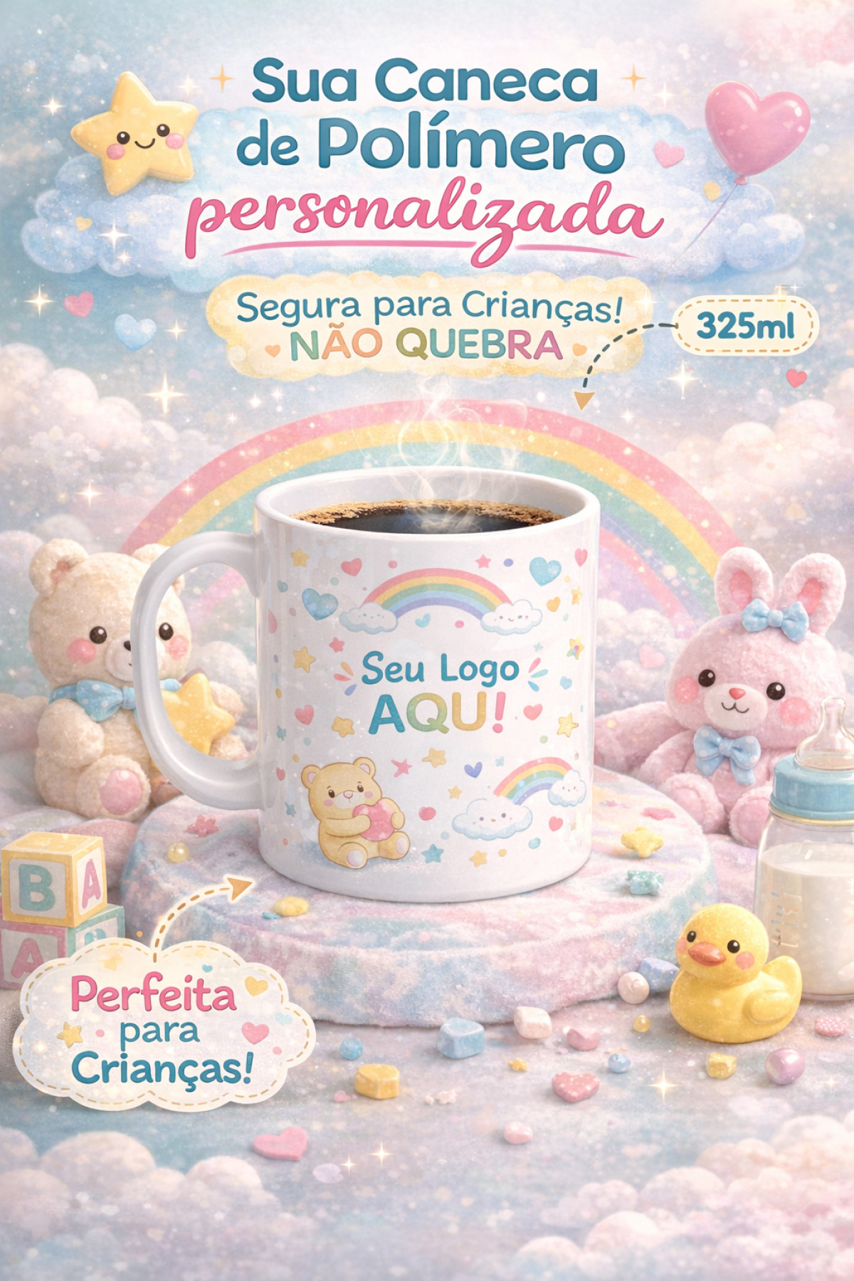 Caneca Infantil de Plástico