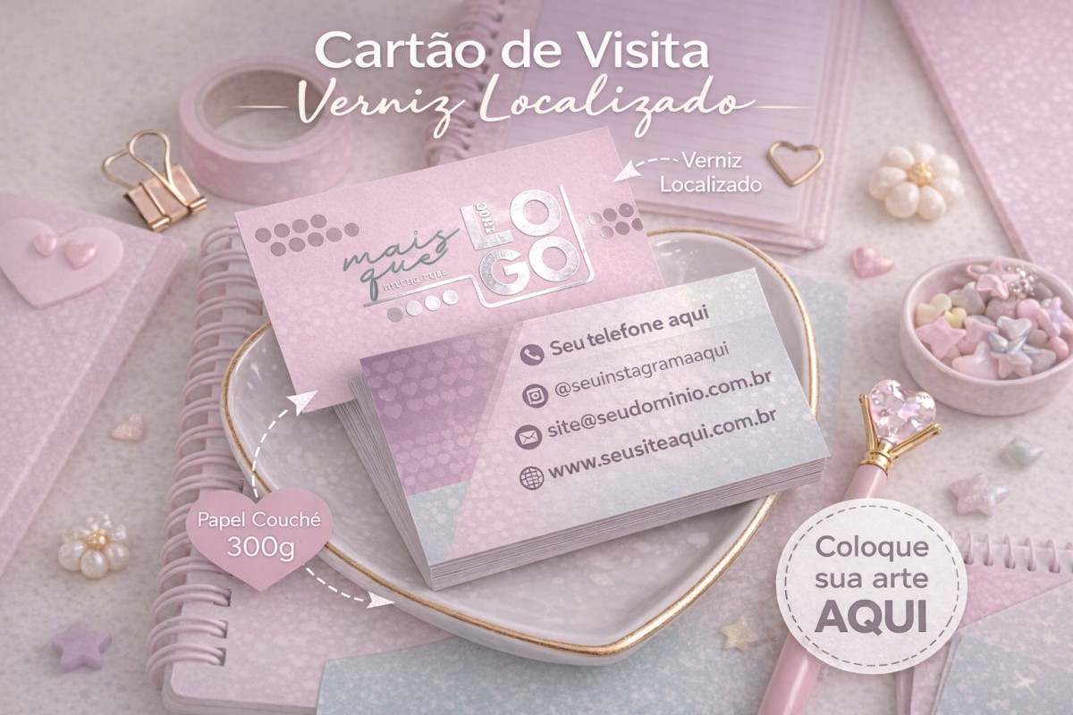 Cartão de Visita Verniz Localizado