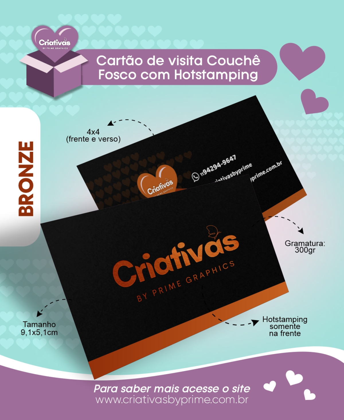 Cartão de Visita Hot Stamping