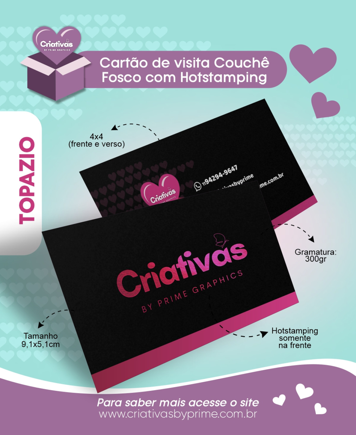 Cartão de Visita Hot Stamping