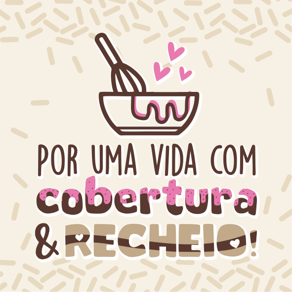 Adesivos tamanho 4x4 Por uma cobertura & recheio