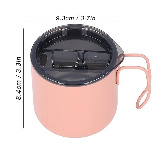 Caneca de Café 300ml Inox Dupla Parede com Tampa |  Enjoy Life