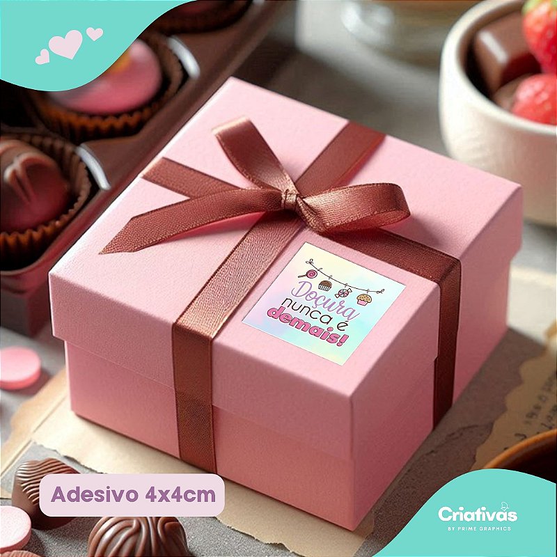 Adesivos tamanho 4x4 Doçura nunca é demais