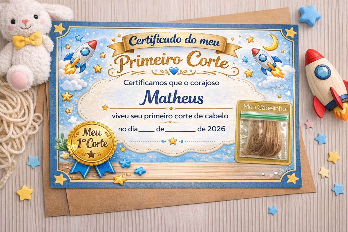Certificado do Meu Primeiro Corte ✂️👶