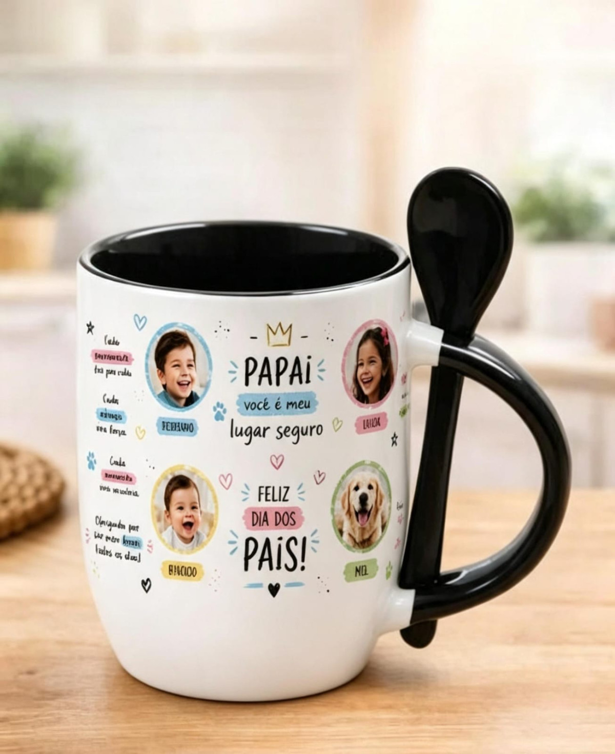 Caneca Personalizada com Colher – Especial Dia dos Pais