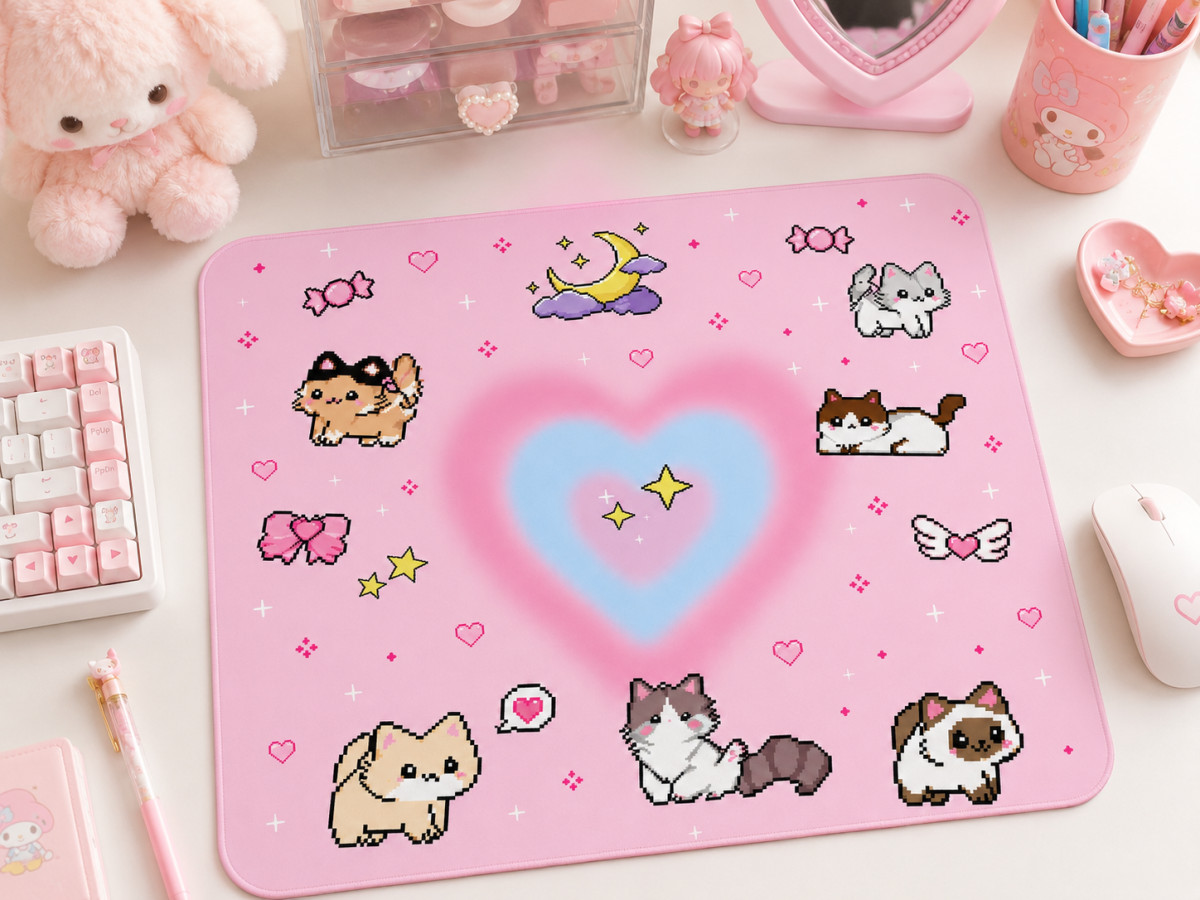 Mouse Pad Personalizado Formato Gatinhos