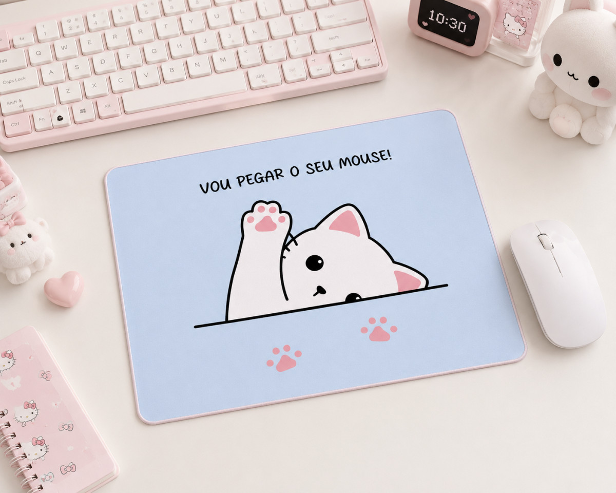 Mouse Pad Personalizado Formato Gatinhos